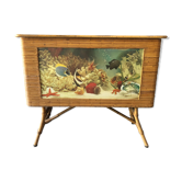 Bar en rotin vintage