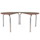 Teak half round table, Danish design, 1970s, manufacturer: Bent Krogh