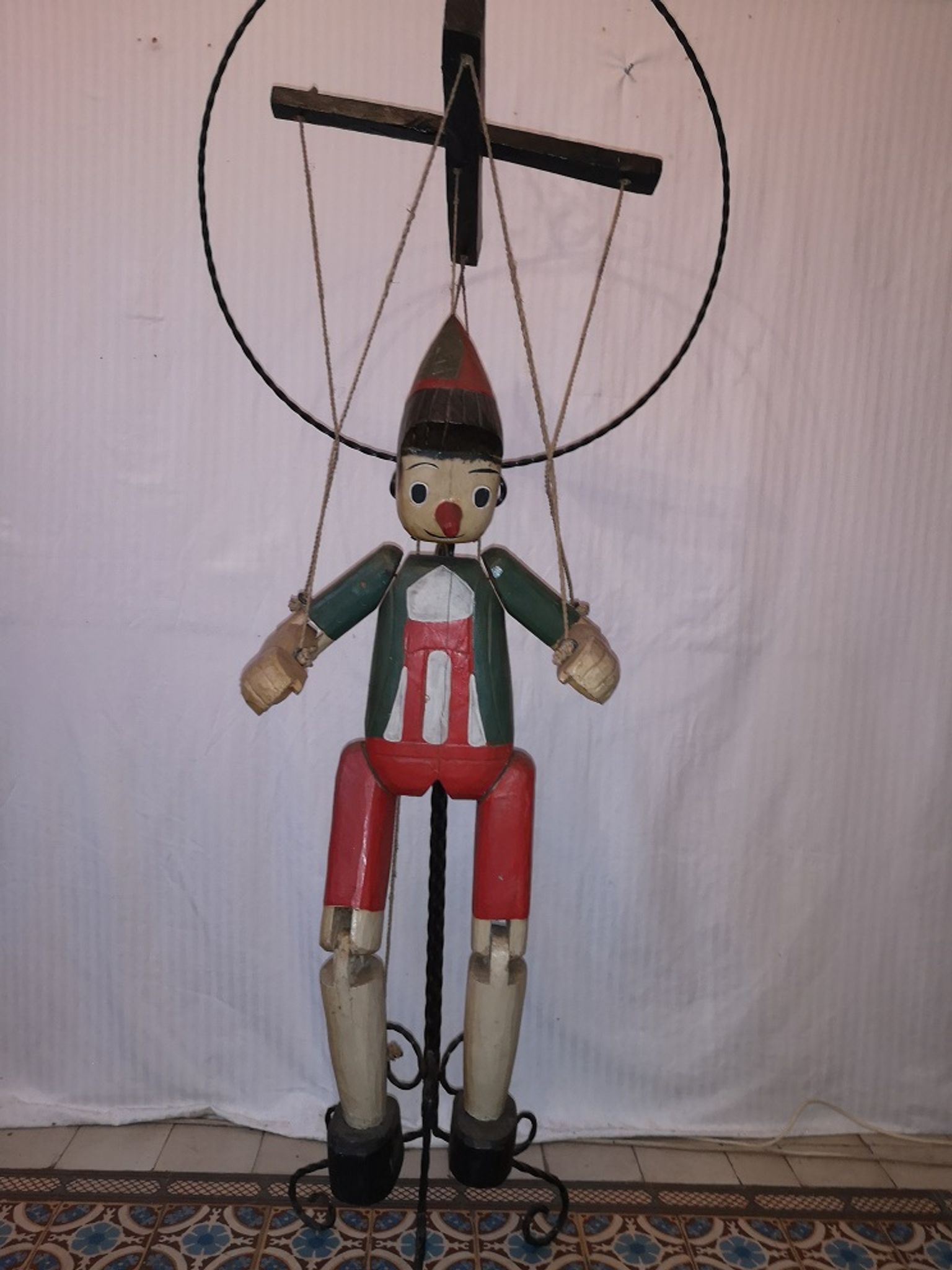 Pantin Pinocchio bois tendre 1970