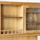 Vintage 1970 Danish Brutalist Light Oak Dining Cabinet, Henning Kjærnulf style