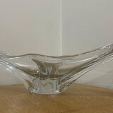 Large crystal bowl signed Daum Croix de Lorraine France.