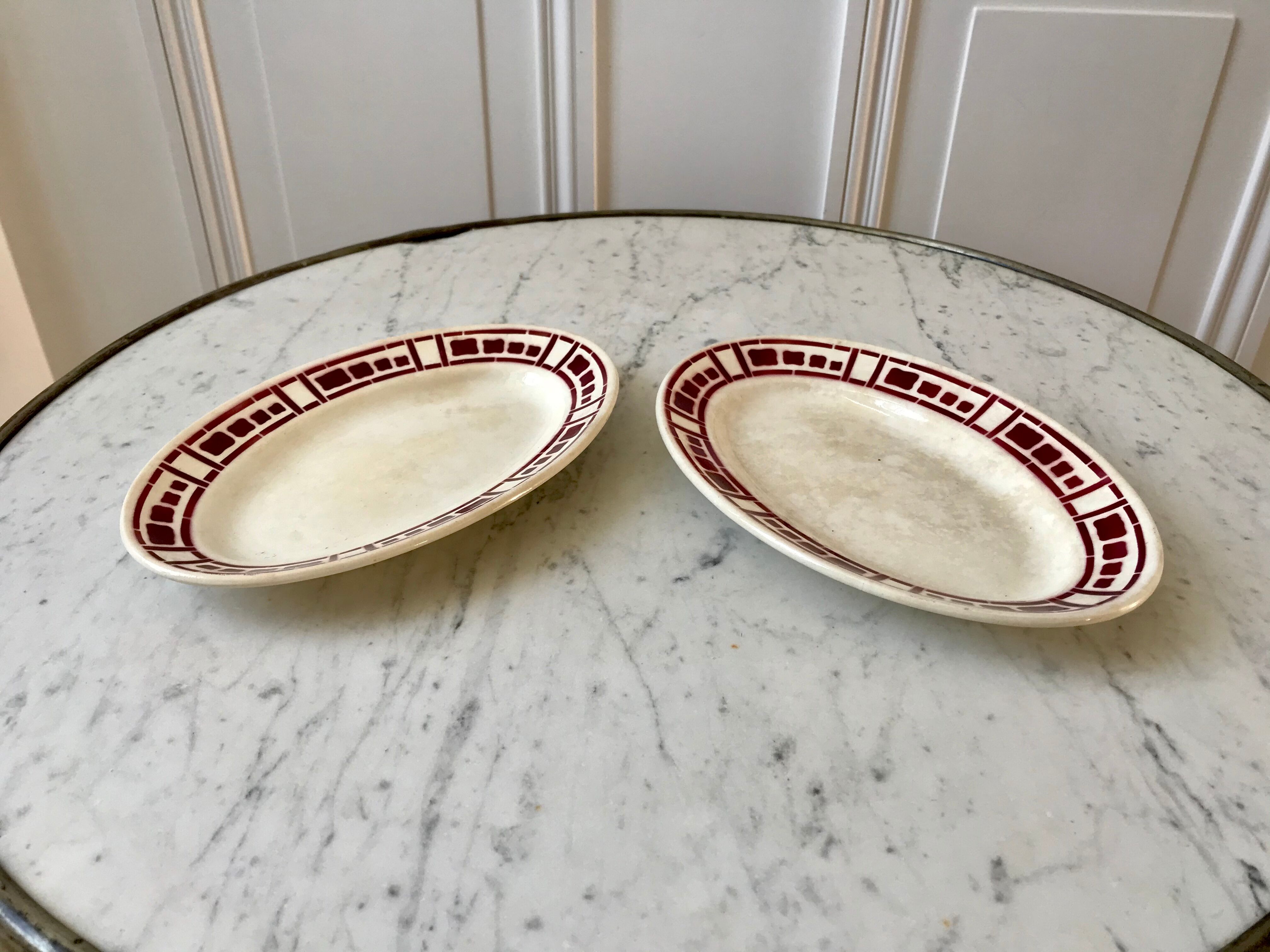 Duo of raviers Badonviller model "Barbizon" 30s