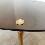 Oval coffee table in black opaline