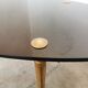 Oval coffee table in black opaline