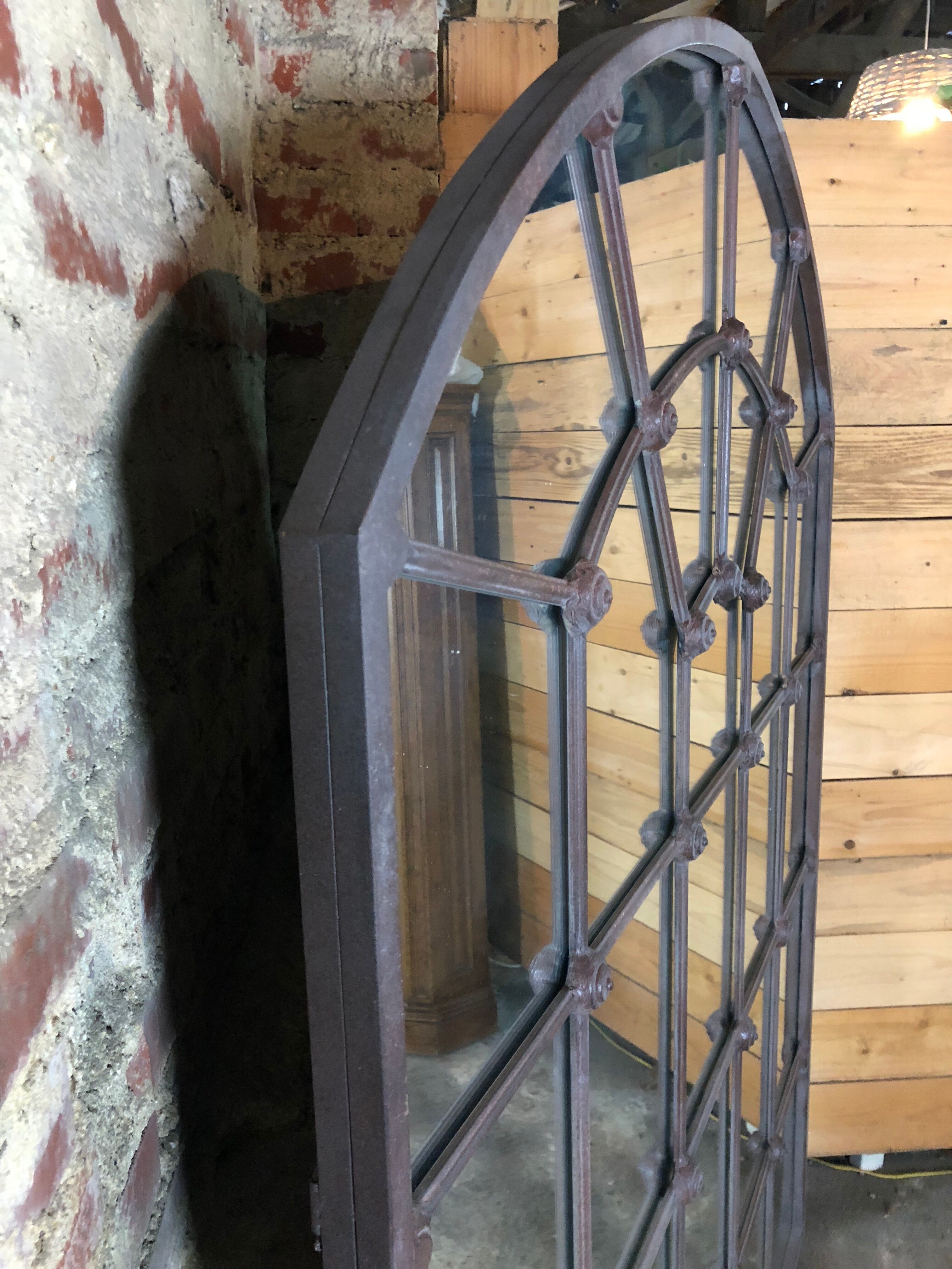 Mirror arched in wrought iron 180x137cm