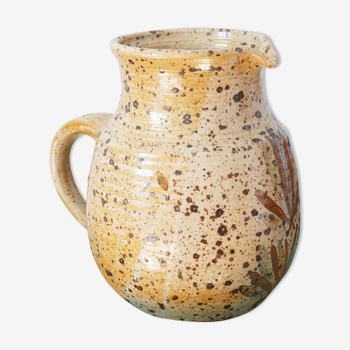 Handmade pitcher in pyrite stoneware, vintage