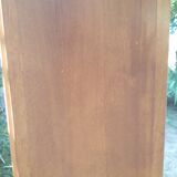 Asymmetrical oak cabinet