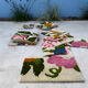80s floral rug handmade tapitouf in pieces