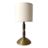 Lampe en bronze "glands" années 50, luminaire naturaliste vintage