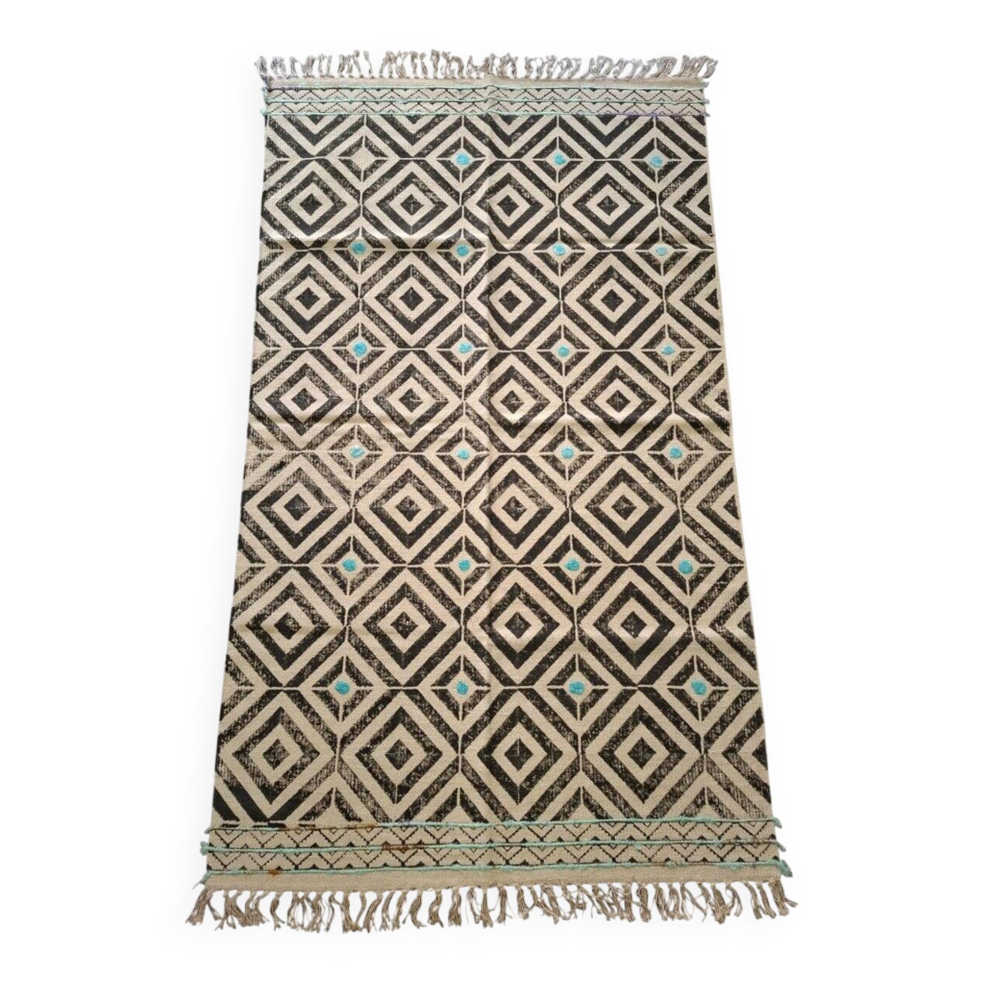 Tapis Indien imprimé à la main