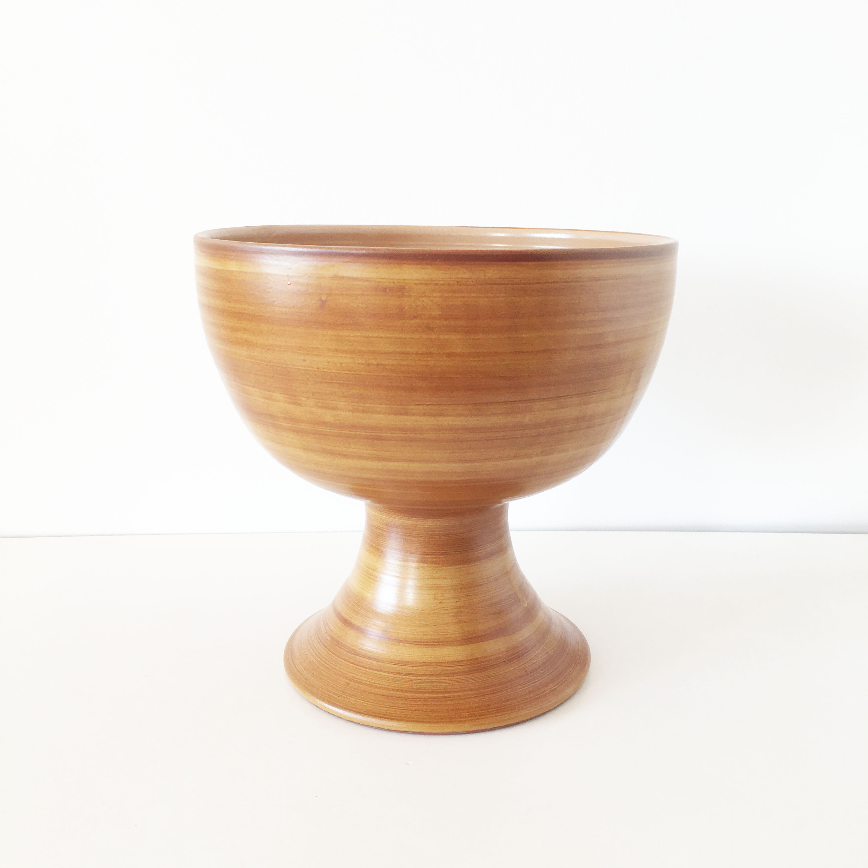 Ceramic cup imitation wood 1970