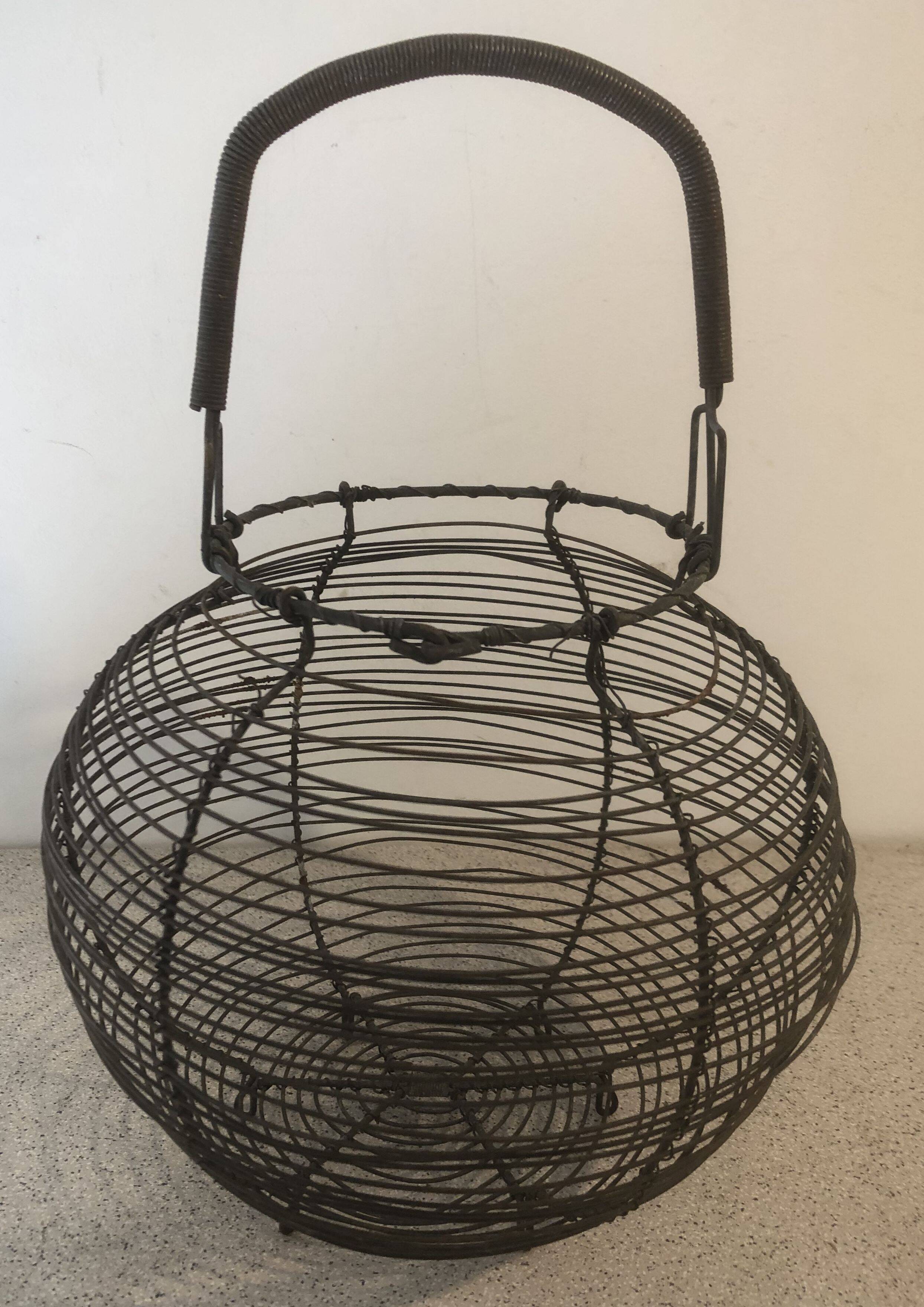 Old wire egg or salad basket
