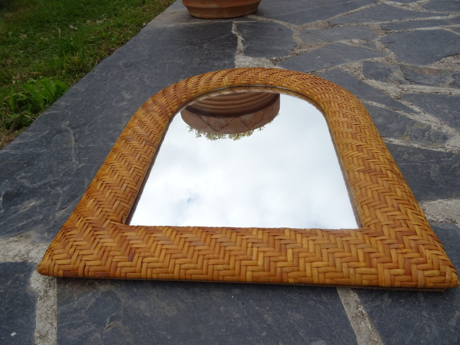 Rattan mirror 52 x 40 cm