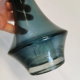 Petrolium blue vase, numbered with diamond pen, from Finnish Rimini Lassi