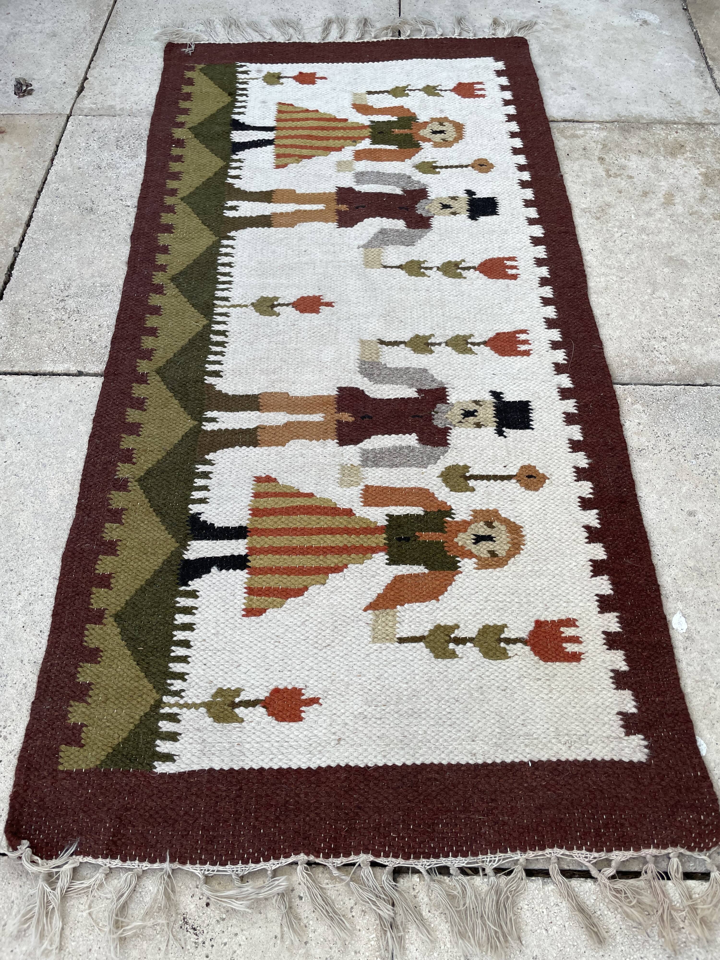 Swedish Flat Weave Wall rug, Rölakan
