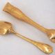 Christofle Marly gold, 10 mocha spoons, coffee, 10 cm + gold metal sugar tongs