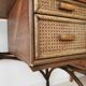 Rattan desk and vintage canning