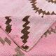 7x10 Pink Brown Modern Kilim Rug, 208x300Cm