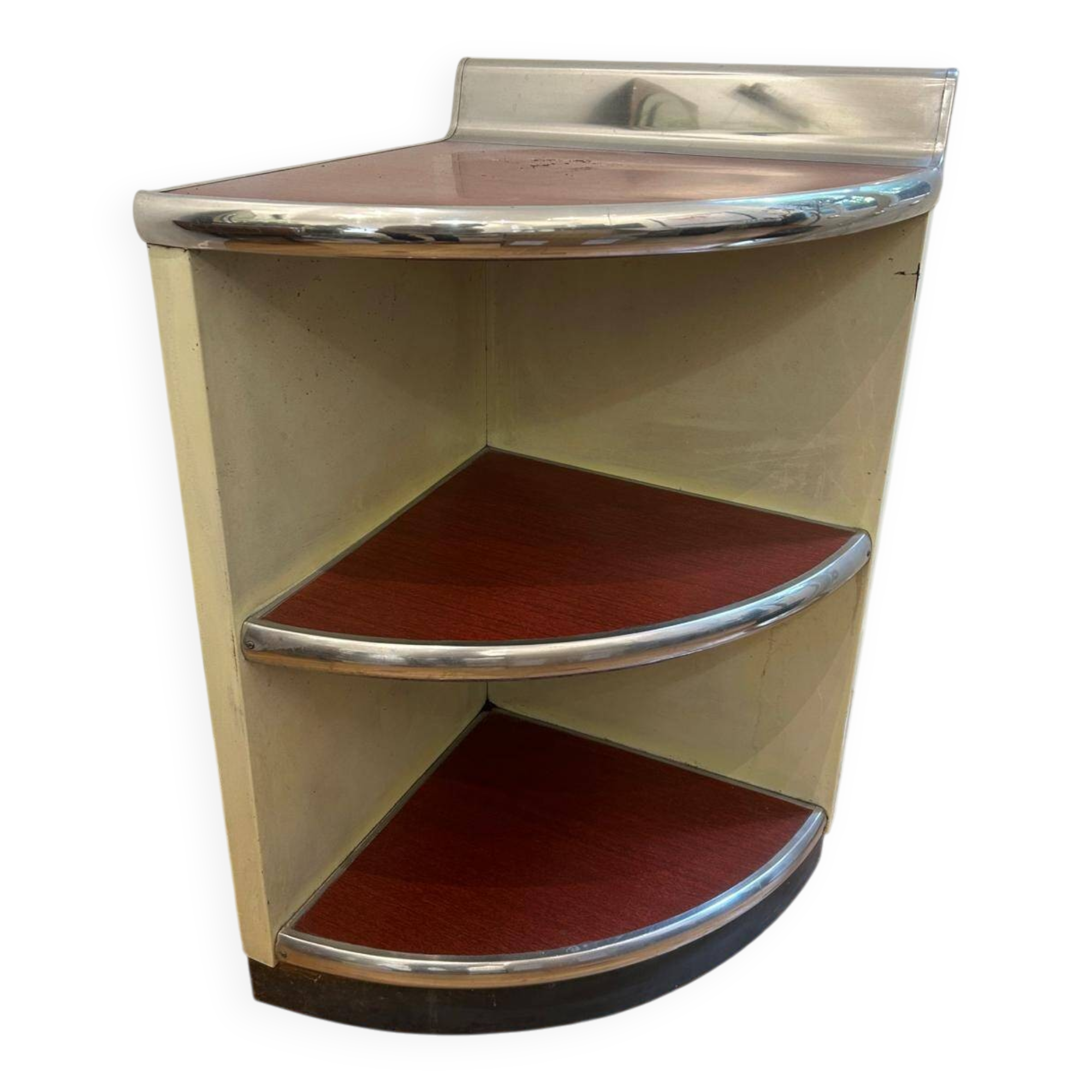 Formica and Vintage Metal Corner Cabinet (50-60)