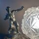 Lampe à poser marbre, la boxe, années 30