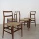 Chaises Modèle Leggera conçues par Gio Ponti pour Cassina, Italie, années 1950, ensemble de 4