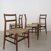 Leggera Model Chairs Designed by Gio Ponti for Cassina, Italy, 1950s, Set of 4