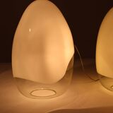 Paire de lampes nessa en verre de murano, gino vistosi, 1970s