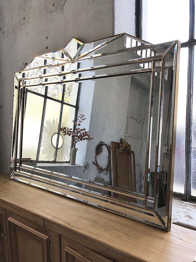 Italian design milked gold mirror