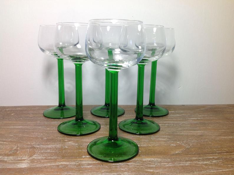 6 Alsace wine glasses