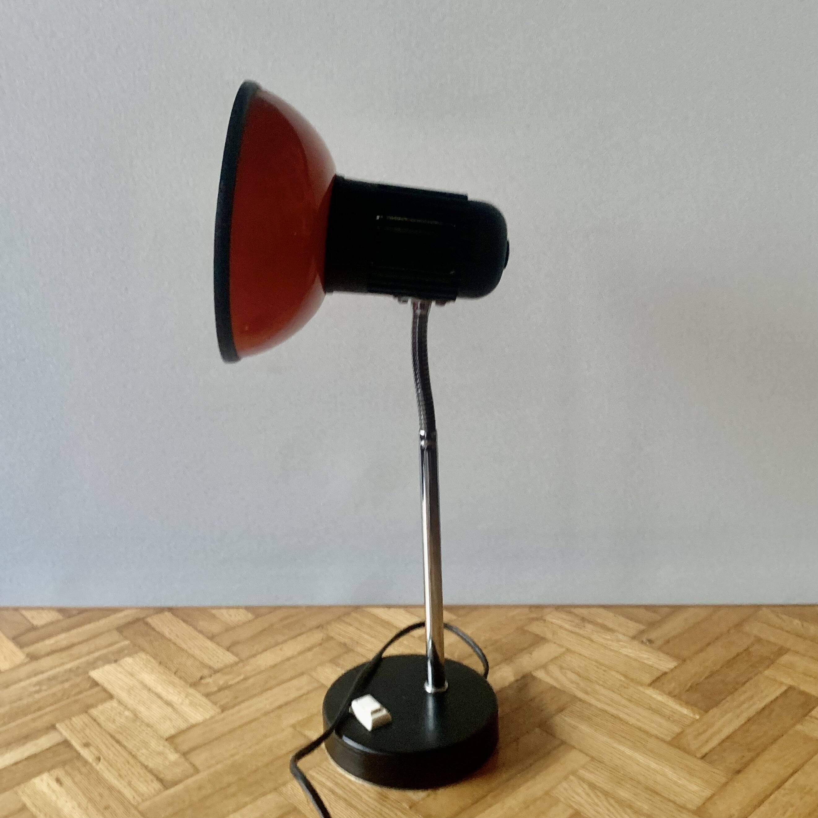 Vintage Massive red desk lamp - 1970s