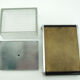 Glass cookie box and mirror tray - Art Deco style - vintage 30s