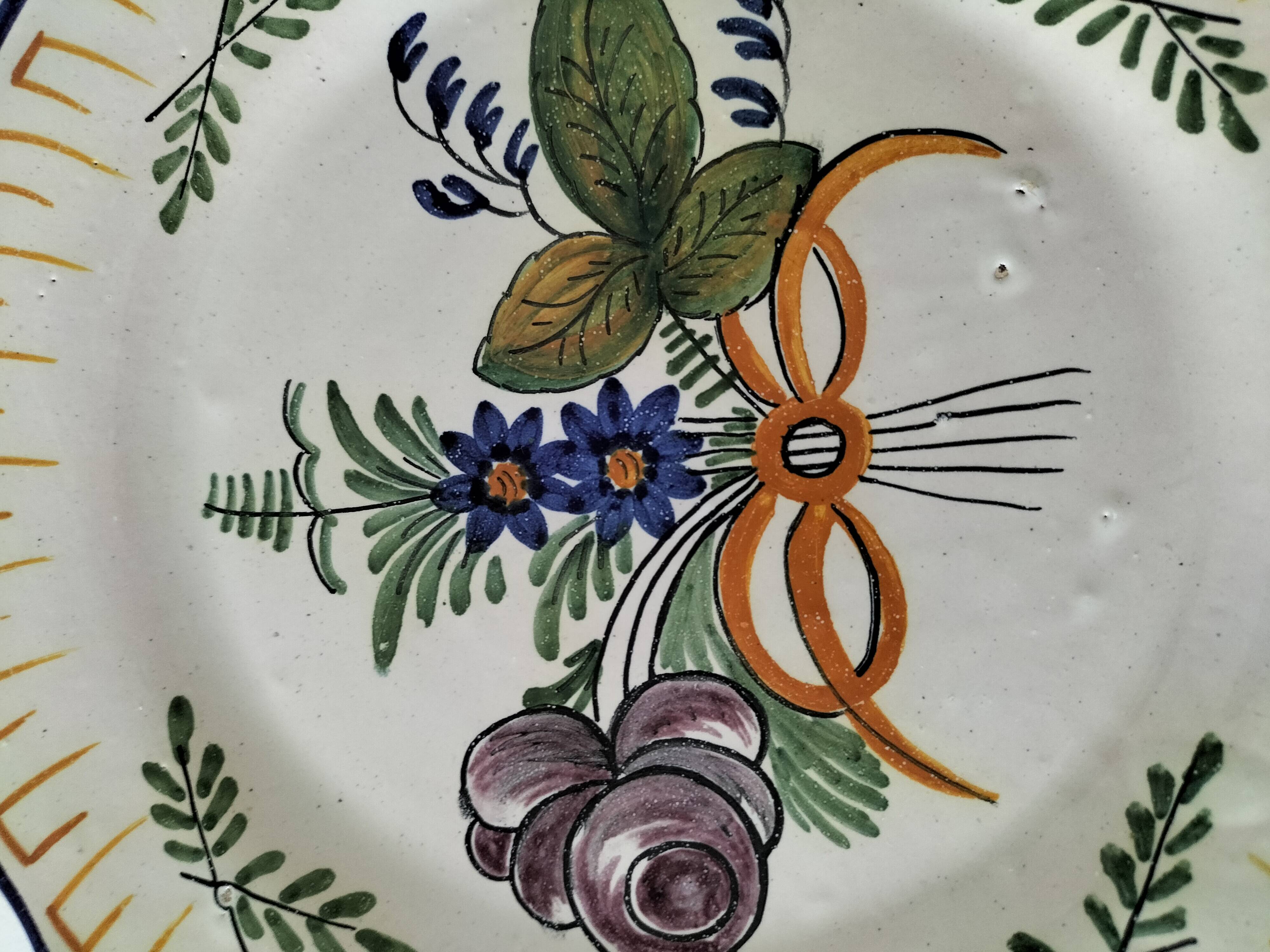 Antique plate – probably Meillonnas, 1950s-1960s