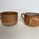 2 large stoneware cups