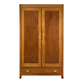 Vintage Wooden Wardrobe, 1930s, Czechoslovakia