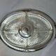 Art deco presentation dish in silver metal and glass compartments