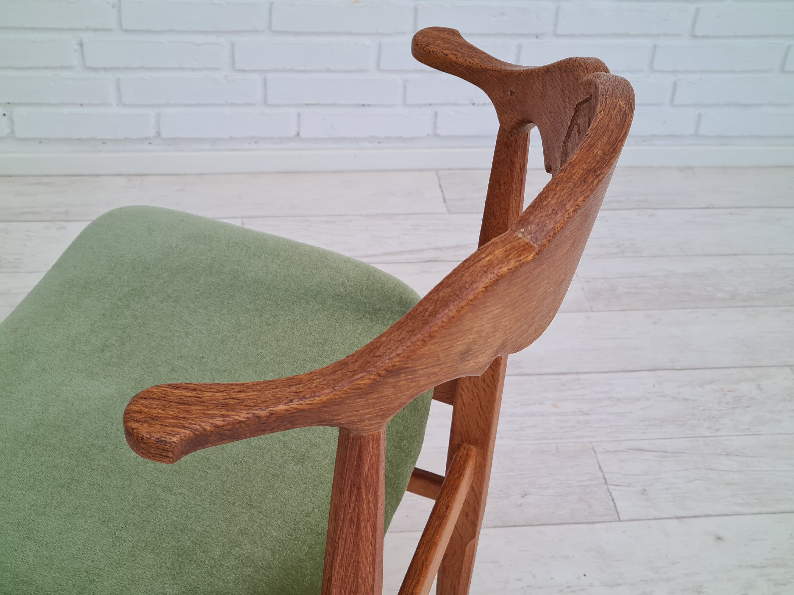 Danish design by Henning Kjærnulf, set of dining chairs, solid oak 70