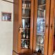 Showcase library in solid wood with two sections
