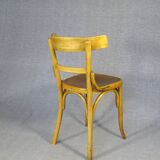 Set of 6 Fischel 1932 bistro chairs with exceptional wooden seats