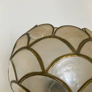 Vintage brass and mother-of-pearl floor lamp from the 70s