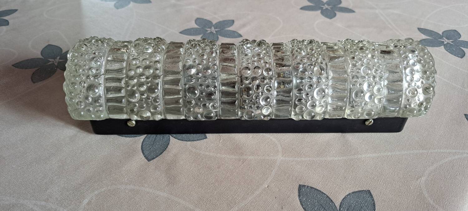 Old bubbled glass wall light from the 60s.