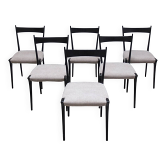Rare set of 6 'S11' dining chairs by Alfred Hendrickx for Belform, 1950s