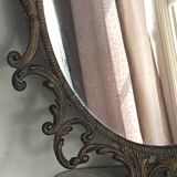 Vintage Italian brass mirror