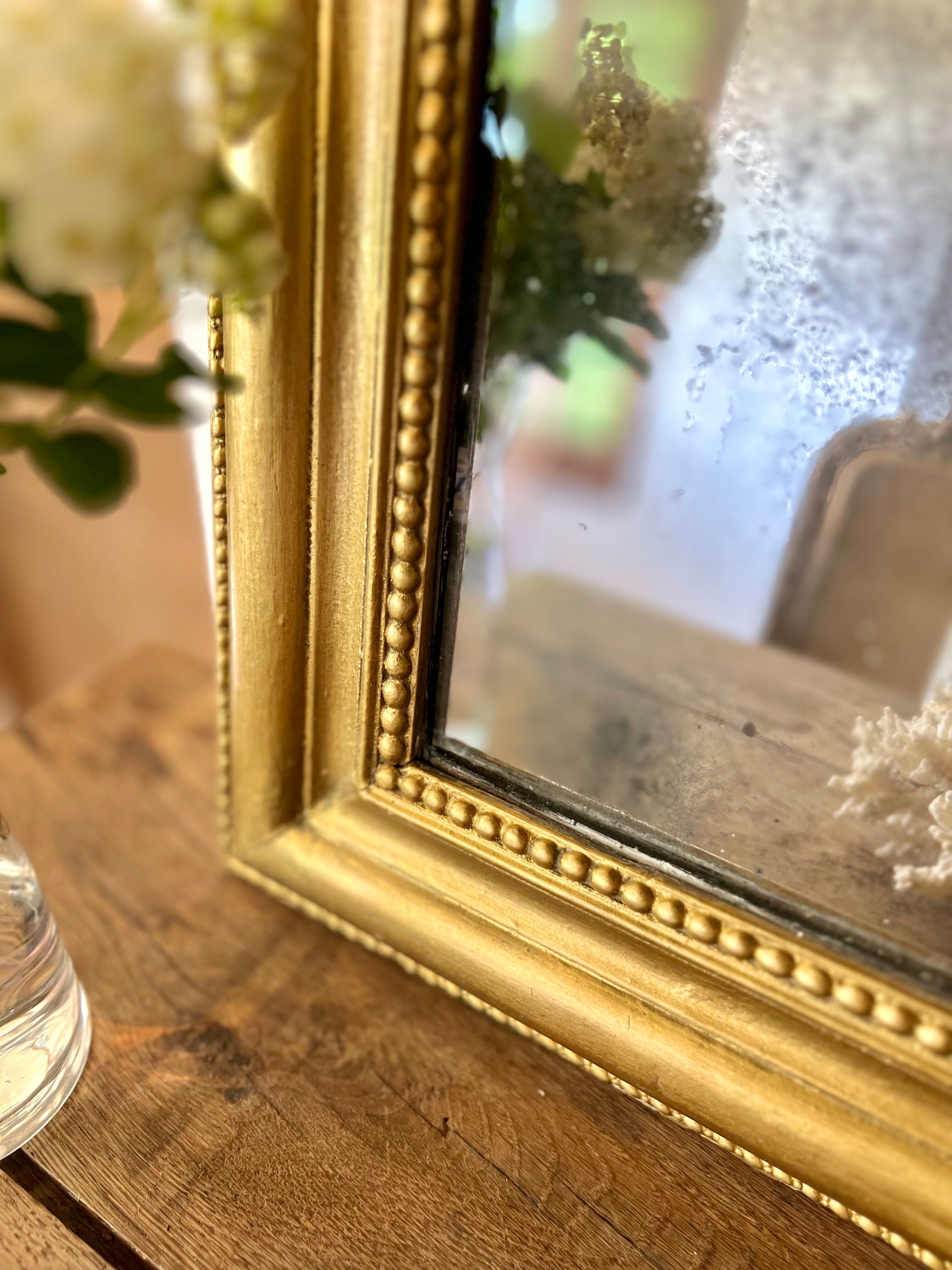 Louis Philippe mirror, mercury-glazed