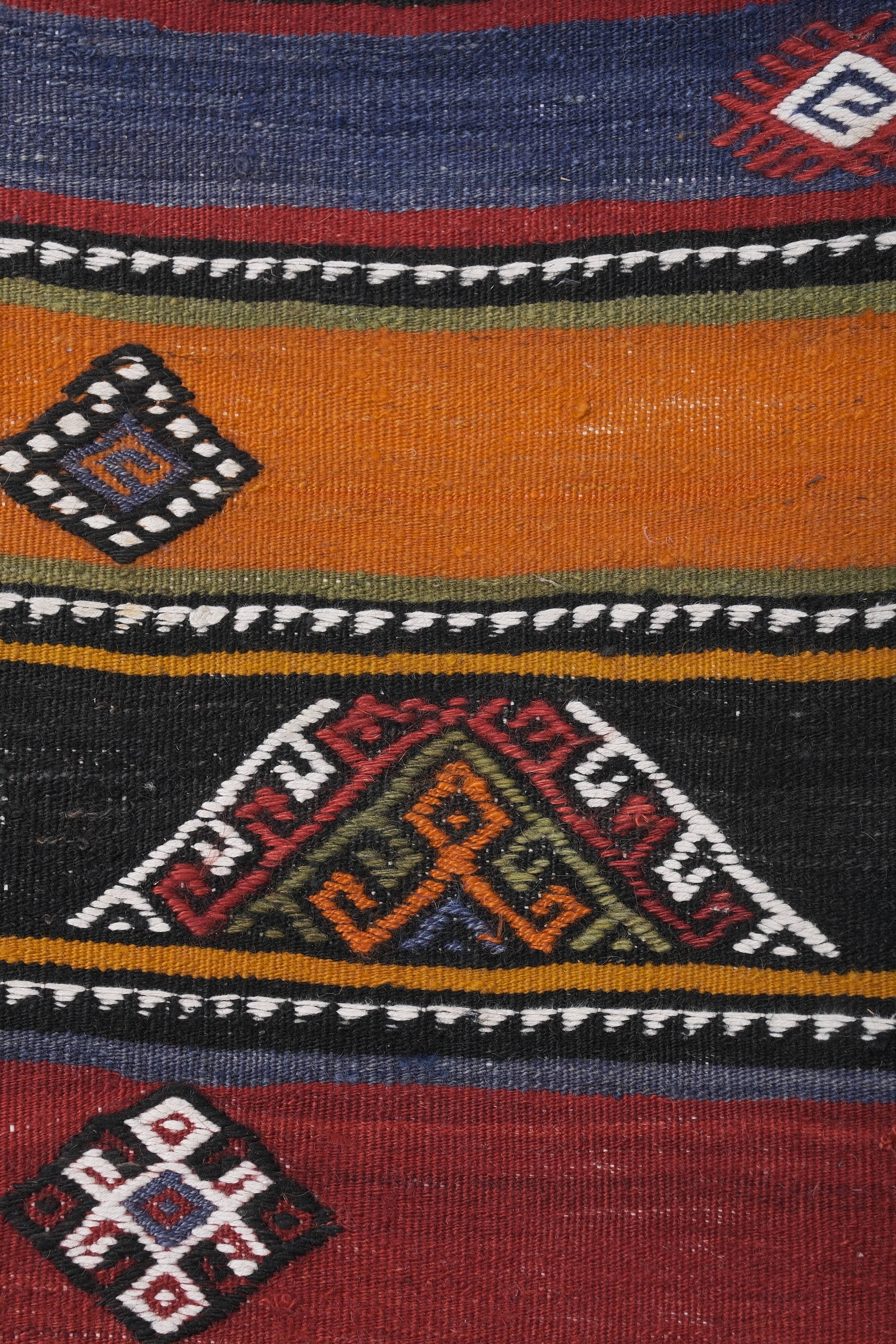 Vintage Turkish Oushak Rug Handwoven 67x592 cm