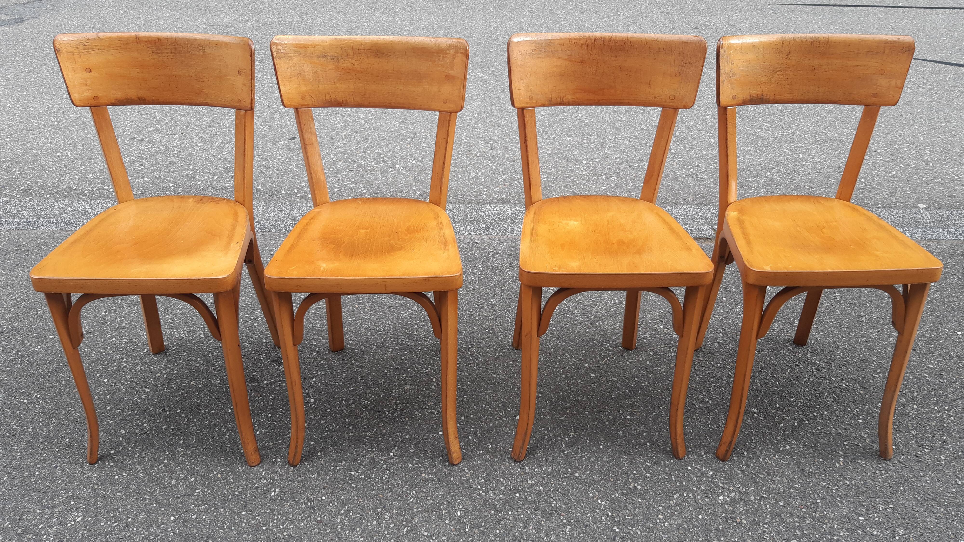 Set of 4 Baumann bistro chairs