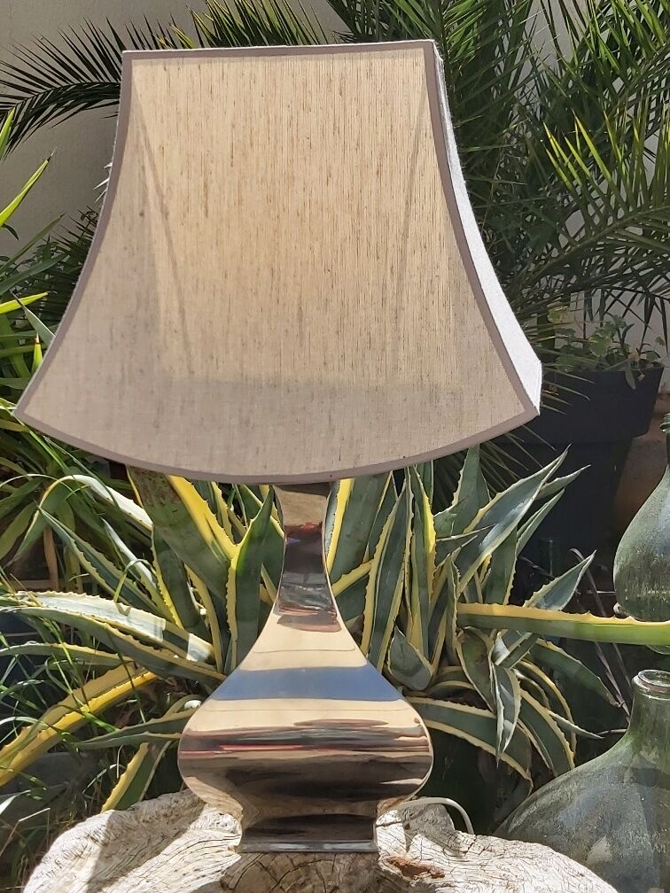 70s stainless steel lamp design