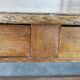 Table in raw oak, countryside.