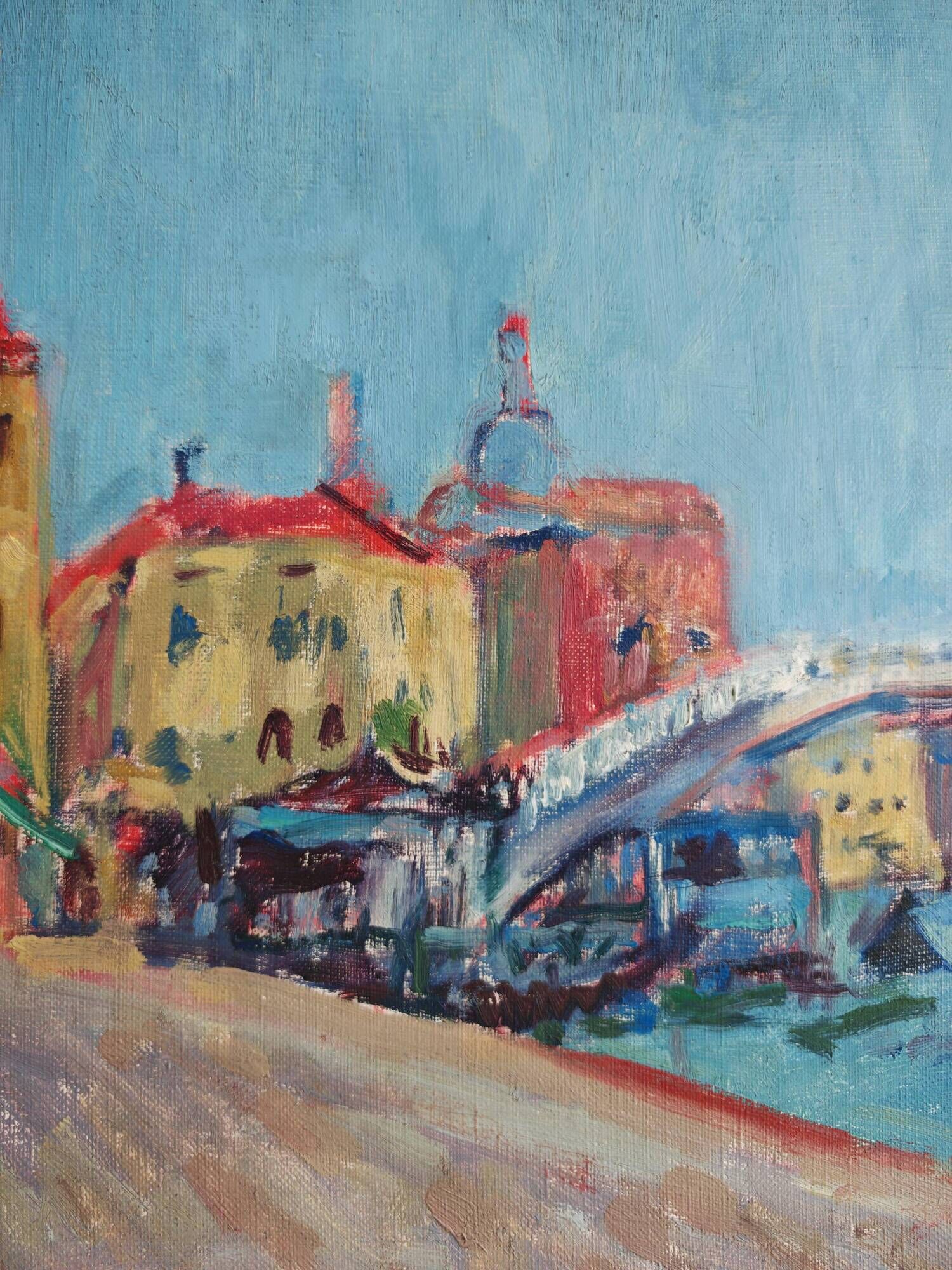 Impressionist painting "Venice", oil on canvas by Olga Milunovic.