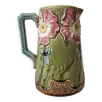 Art Nouveau ceramic pitcher Samaritaine De Bruyn
