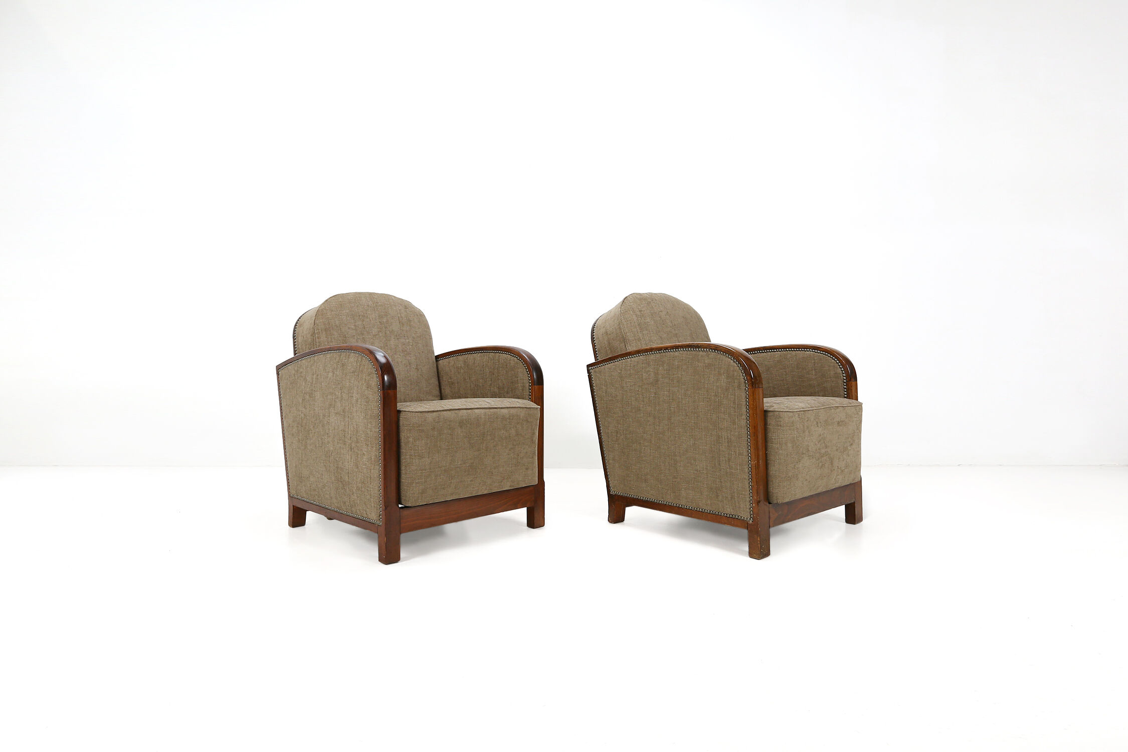 Set of two art deco armchairs